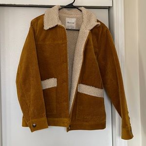Sherpa lined Corduroy Madewell swing coat